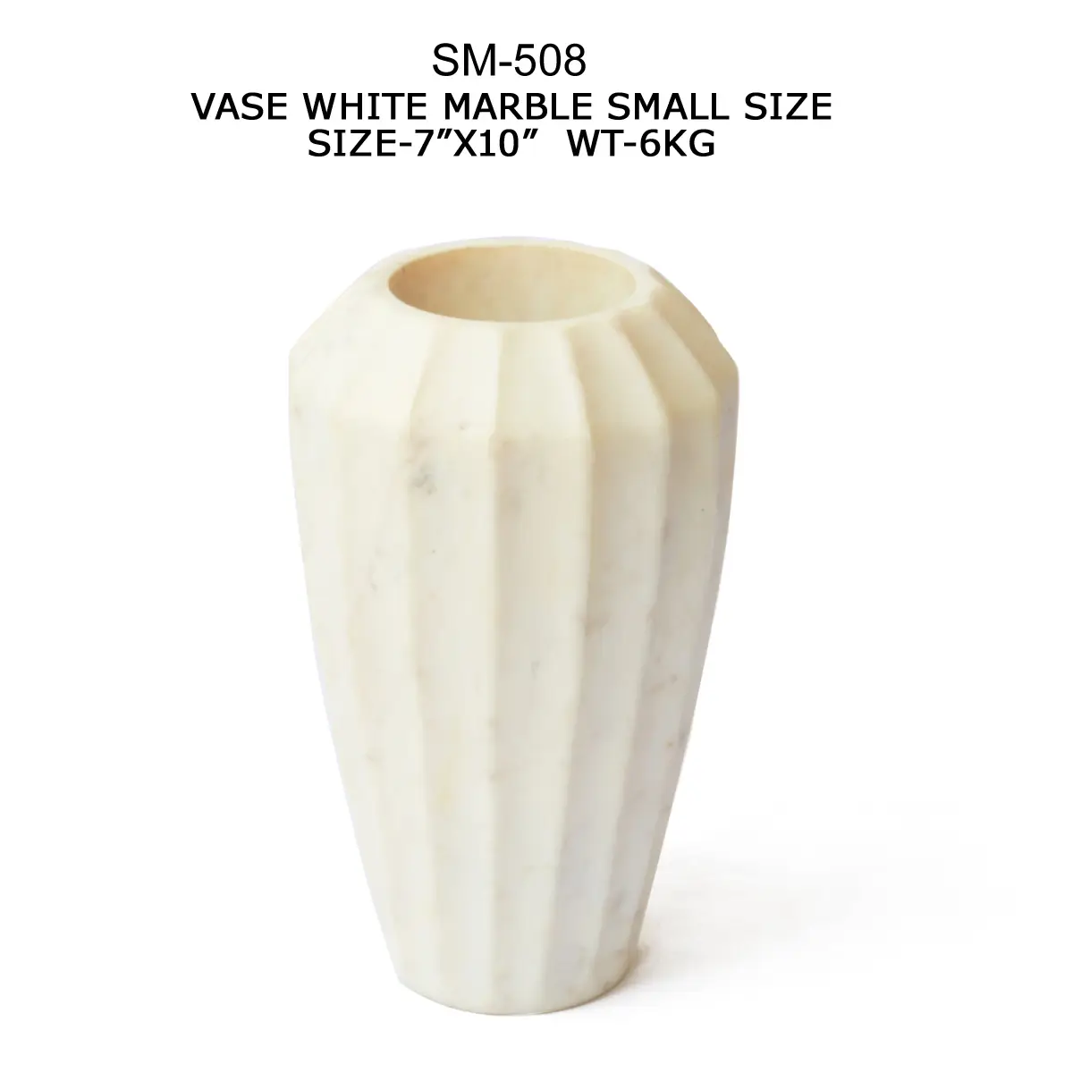 VASE SAMPLE NO. 7 IN WHITE MARBLE SMALL SIZE